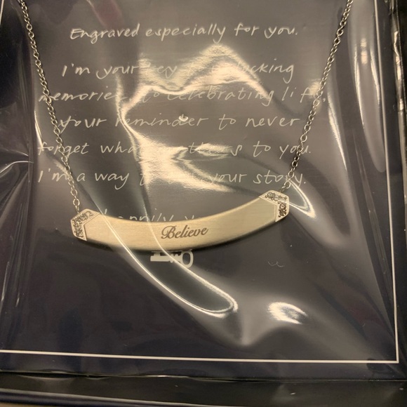 Stella & Dot Engraved “Believe” Necklace - Picture 7 of 8